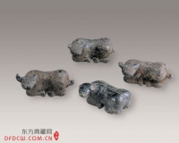 战国牛虎形青铜博镇鉴藏