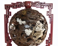 传奇菊花石雕《九龙球》再现世