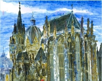 聂危谷彩墨画展在京举办