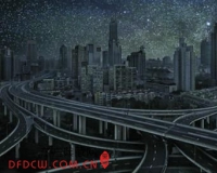 摄影:没有灯光的城市夜空