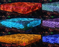 水立方化身灯光艺术体:每晚变色表达感情