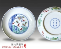 赏雍正斗彩福寿纹盘