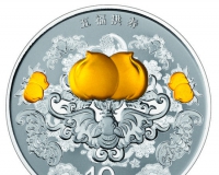 2015吉祥文化五福拱寿金银纪念币赏析