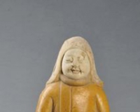 河南出土唐代陶塑拾珍(图)
