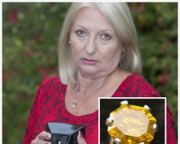 英女子将丈夫骨灰做成0.75克拉淡黄色钻石