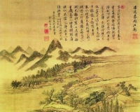 品王翚杏花春雨图