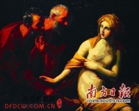 油画《苏珊娜与长老》的对比效果
