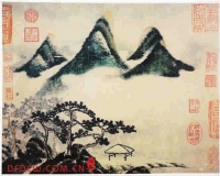 《春山瑞松图》:墨戏文人画