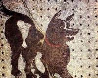 庞贝古城珍贵看门狗瓷砖画修复后对外展出